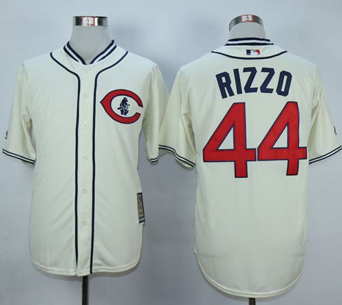 Cubs #44 Anthony Rizzo Cream 1929 Turn Back The Clock Stitched MLB Jersey - Click Image to Close
